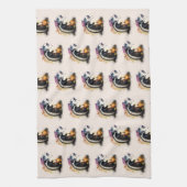 Wassercolor Skunk Halloween Geschirrtuch (Vertikal)