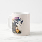 Wassercolor Skunk Pumpkin Halloween Kaffeetasse (Vorderseite Links)