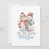 Wassercolor Snowman Einladung (Vorderseite)