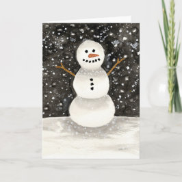 Wassercolor Snowman Feiertagskarte