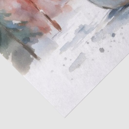 Wassercolor Snowman Seidenpapier (Detail)