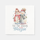 Wassercolor Snowman Serviette (Vorderseite)