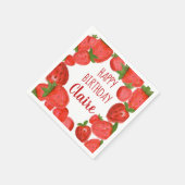 Wassercolor Strawberry Napkins Serviette (Ecke)
