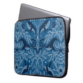 Wasserdampfstruktur mit Walen, moderner Vintag Laptopschutzhülle (Vorderseite Links)
