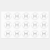 Wasserdicht Minimal modern weiß & grau Etiketten (Blatt)