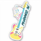 Wasserdicht mit elektrischer Gitarre Aufkleber (Vorderseite)