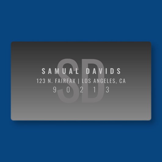 Wasserdicht Modern Bold Dark Gray Ombre Adresse Etiketten