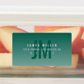 Wasserdicht Modern Bold Green Ombre Adresse Etiketten (Befestigt)