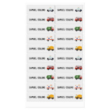 Wasserdicht Name Label Boy Vehicle Police Firetruc