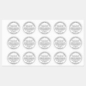 Wasserdicht, weiß, schwarze Textseife kosmetisch Etiketten (Blatt)