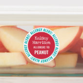 Wasserdichte Allergiealarm - individuelle Kinderta Etiketten (Befestigt)