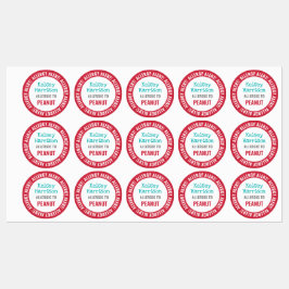 Wasserdichte Allergiewarneinrichtung für individue Etiketten