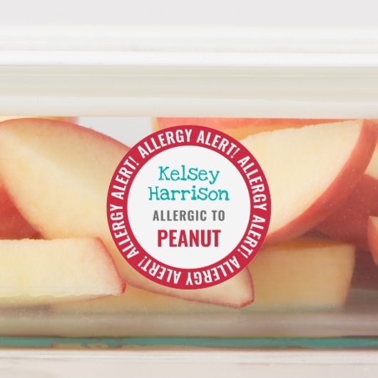 Wasserdichte Allergiewarneinrichtung für individue Etiketten (Befestigt)