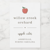 Wasserdichte Apple Cider Butter Jelly Jam Labels Weinetikett (Einzelnes Label)