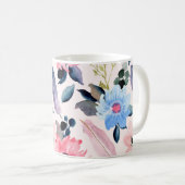 Wasserdichte Blume: Ein Cup mit floraler Eleganz Kaffeetasse (VorderseiteRechts)