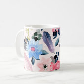 Wasserdichte Blume: Ein Cup mit floraler Eleganz Kaffeetasse (Vorderseite Links)