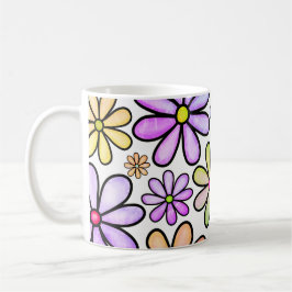 Wasserdichte Blume: Elegante Tasse, blühender Stil Kaffeetasse