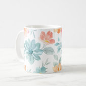 Wasserdichte Blume: Touch der Natur auf einer Tass Kaffeetasse (Vorderseite Links)