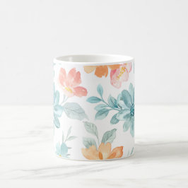 Wasserdichte Blume: Touch der Natur auf einer Tass Kaffeetasse