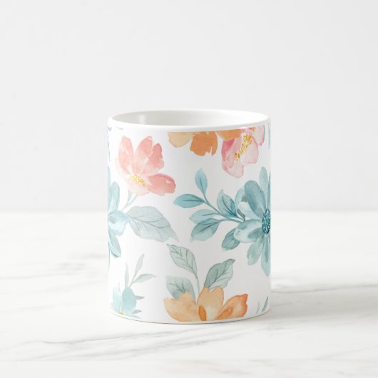 Wasserdichte Blume: Touch der Natur auf einer Tass Kaffeetasse (Mittel)