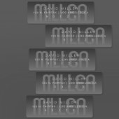 Wasserdichte dunkelgraue Ombre-Adresse Etiketten