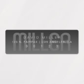 Wasserdichte dunkelgraue Ombre-Adresse Etiketten (Design 1)