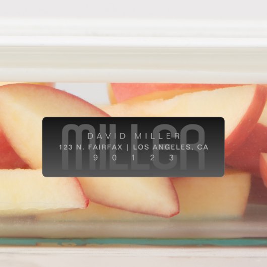 Wasserdichte dunkelgraue Ombre-Adresse Etiketten (Befestigt)