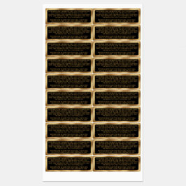 Wasserdichte Inhaltsstoffe: schwarzes goldenes Rec Etiketten