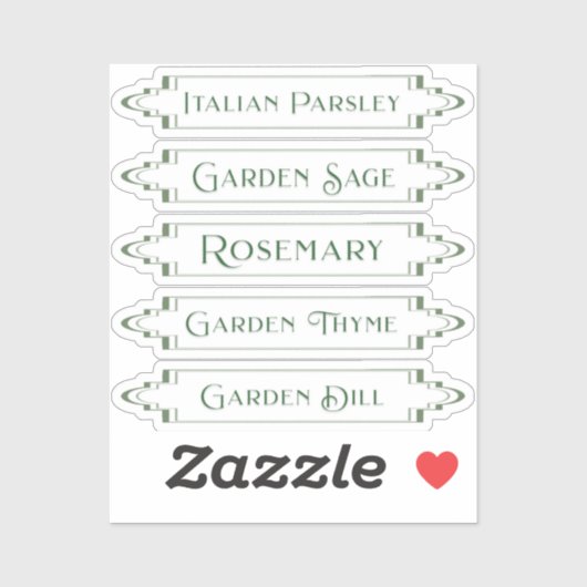 Wasserdichte Kräuterkleber für Gartenetiketten Aufkleber (Blatt)