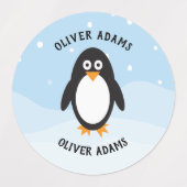 Wasserdichte Pinguinetiketten für die Kindertagess Etiketten (Design 1)