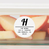 wasserdichte Retro-Moderne Monogramm Etiketten (Befestigt)