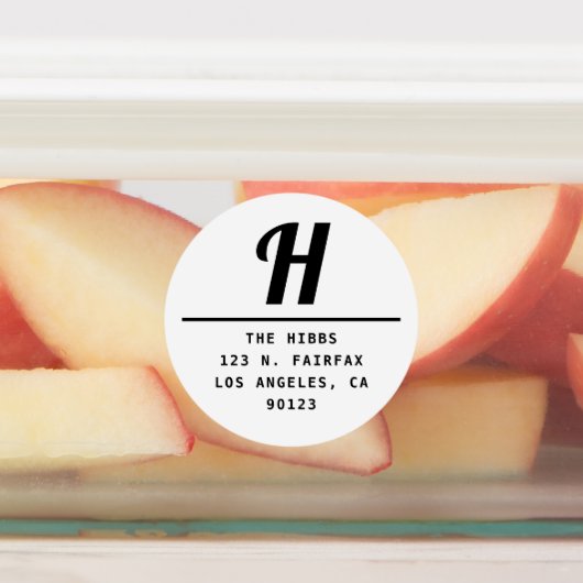 wasserdichte Retro-Moderne Monogramm Etiketten (Befestigt)