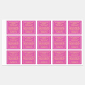 Wasserdichte, rosa gelbe Seifenprodukte Etiketten (Blatt)