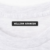 Wasserdichte Schwarz-Weiß-Vollnamensmarken | Kleid Etiketten (Befestigt)