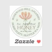 Wasserdichtes DeCrystallizing Honey Label mit Blum (Blatt)