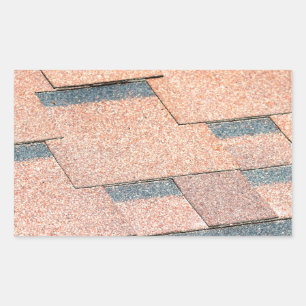 Wasserdichtes Fragment einer Bedeckung eines Dachs Rechteckiger Aufkleber