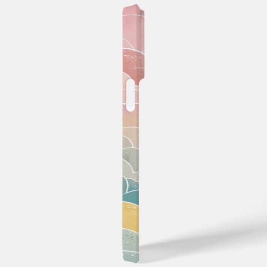 wasserdichtes Gartenmuster in Pastellfarben Case-Mate iPhone Hülle (Rückseite / Rechts)