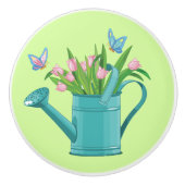 Wasserdose aus Blume Keramik Rumpf oder Knöpfe Keramikknauf (Vorderseite)