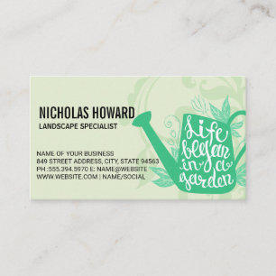 Wasserdose Gartenlandschaft Visitenkarte