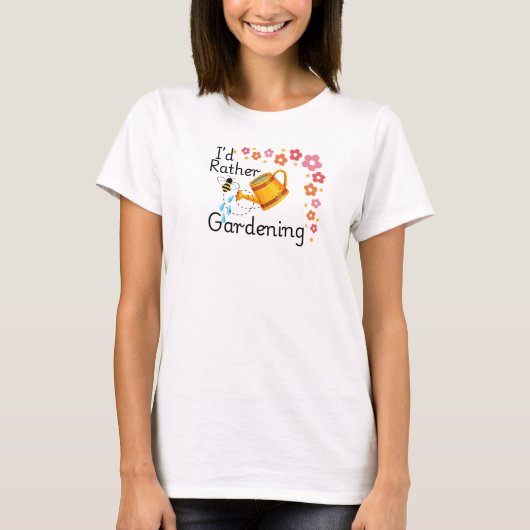 Wasserdose mit Blumendesign für "Gartenbau" T-Shirt (Vorderseite)