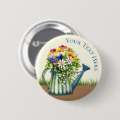 Wasserdose mit Wildblumen Button (Vorne & Hinten)