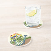 Wasserdose mit Wildblumen Getränkeuntersetzer (Seite)