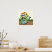 Wasserdose mit Wildblumen Poster (Küche)