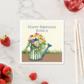 Wasserdose mit Wildblumen Serviette (Beispiel)