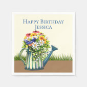 Wasserdose mit Wildblumen Serviette (Vorderseite)