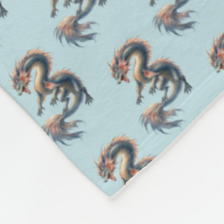 Wasserdrache Fleecedecke