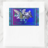 Wasserdrache Rechteckiger Aufkleber (Tasche)