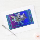 Wasserdrache Rechteckiger Aufkleber (Umschlag)