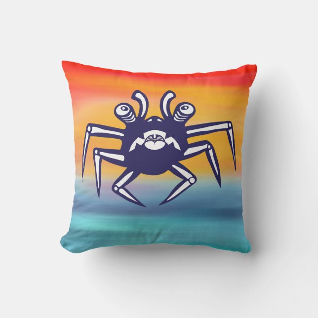 Wasserdrache und Monster-Krebs-POUF Kissen (Vorderseite)