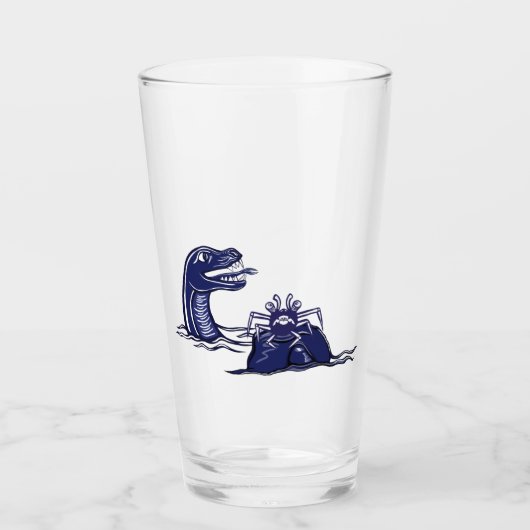 Wasserdrache und Monsterkrabbe Glas (Vorderseite)